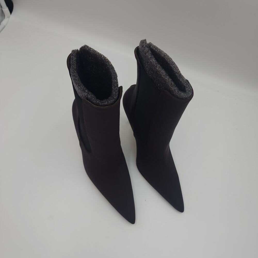 Good American Stiletto Booties in Chocolate Neoprene Size 5.5 - Picture 3 of 9